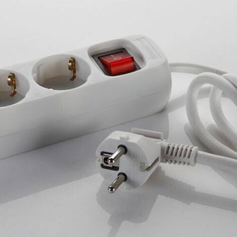 BASE MÚLTIPLE CON INTERRUPTOR 3 ENCHUFES CON CABLE 3X1,5 1,4 METROS ALYCO (1/5)