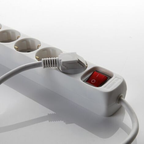 BASE MÚLTIPLE CON INTERRUPTOR 6 ENCHUFES CON CABLE 3X1,5 1,4 METROS ALYCO (1/5)