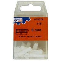TACO PLASTICO BLANCO C/15 PZS - 6 MM