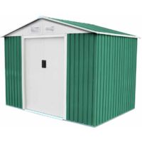 Caseta Metálica Gardiun Cambridge 4,72 m² Exterior 261x181x198 cm Acero Galvanizado Verde