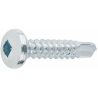Vis auto-perforantes roscadas para chapa y PVC - Cabeza redonda - Empuñadura cuadrada - Zincada 4,8 x 45 - Caja de 500