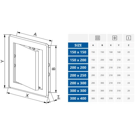 150x150mm ABS Blanc Plastique Panneau D'inspection Durable D'accès au Mur