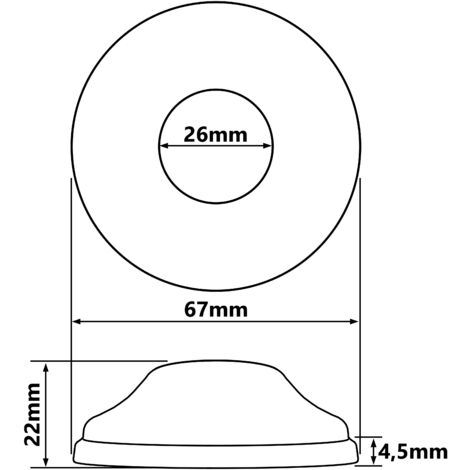 26mm (3/4") collier forme cône rétro chromé acier plaqué couvercle robinet rose