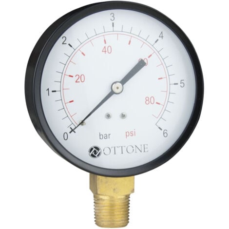 100mm 4 bar de l'eau de l'huile de l'air du 1/2" entrée latérale manomètre