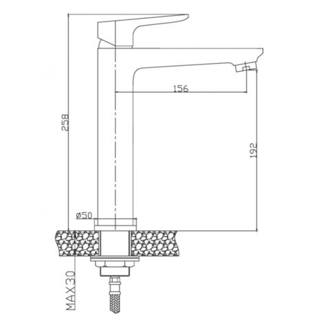 Robinet Salle De Bain Haut Mitigeur Lavabo Graphite Monocommande Dokos