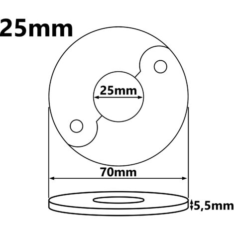 25mm collierux parties chromé robinet couverture trou acier rose