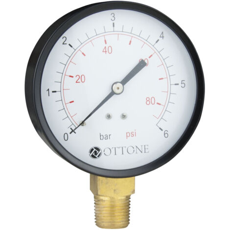 100mm 2.5 bar de l'eau de l'huile de l'air du 1/2" entrée latérale manomètre