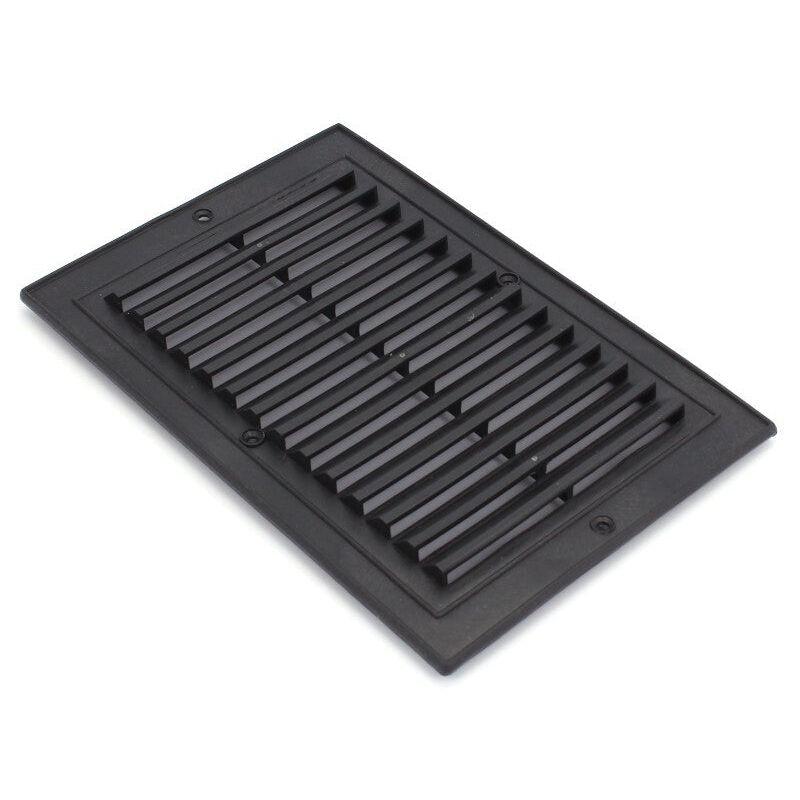 Grille D'Aération Moteur 7 Volets Noir 413x83mm - Prise D'Air Latéral, Plastique, Réf 5340650