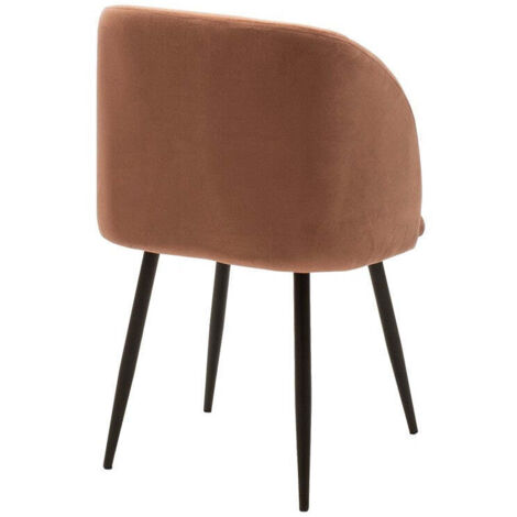 Paire De Fauteuils Velours Orange, Modernes, Jamais Servis - Dimensions 65,5x58x82,5 Cm