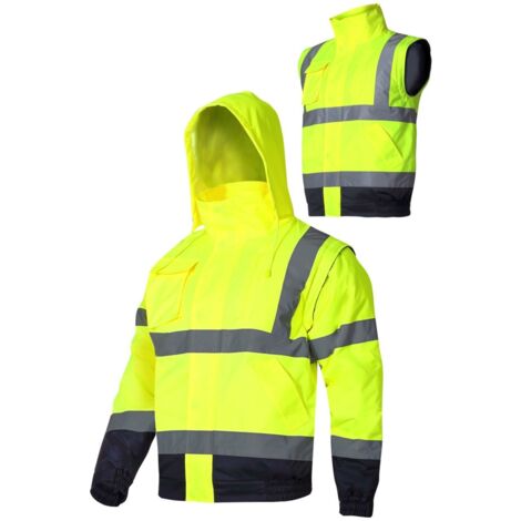 TeXXor 4118-XL Whistler Veste Pilote De Travail Haute Visibilité Jaune - Taille XL