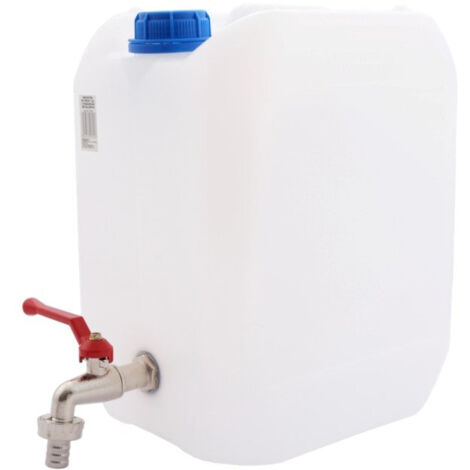Bidon D’Eau 20 L Avec Robinet – PE Résistant, Poignée Ergomique, Distributeur Savon 500 Ml, Large Ouverture, Pour Camping, Jardin, Voyage, BBQ