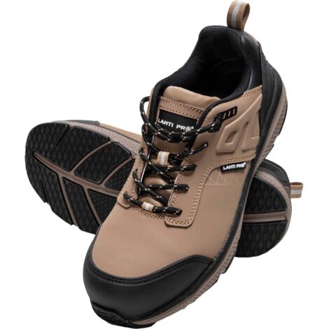 Chaussures De Sécurité Xper TP S3 Beige - Taille 45 BTP Cuir Nubuck