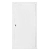 Jardibricodeco – Trappe de visite en métal blanc 30x60 cm – Accès facile aux compteurs – Charnière à axe pour montage rapide – Loquet de fermeture sécurisé