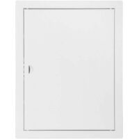 Trappe de visite en métal blanc 40x50 cm – Revêtement en poudre – Accès facile pour compteurs et cheminées – Utilisation professionnelle – Jardibricodeco