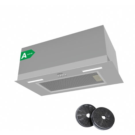 CIARRA A+++ 650 m³/h Unterbauhaube Einbau Integrierte Dunstabzugshaube 60 cm Umluft Abluft LED-Beleuchtung CD6926AS