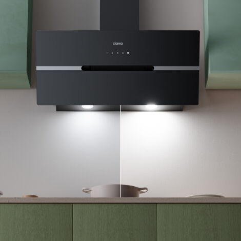 CIARRA Campana extractora 90cm  Wi-Fi Clase A+++ 4 Booster Botón táctil Negro CD9736FB