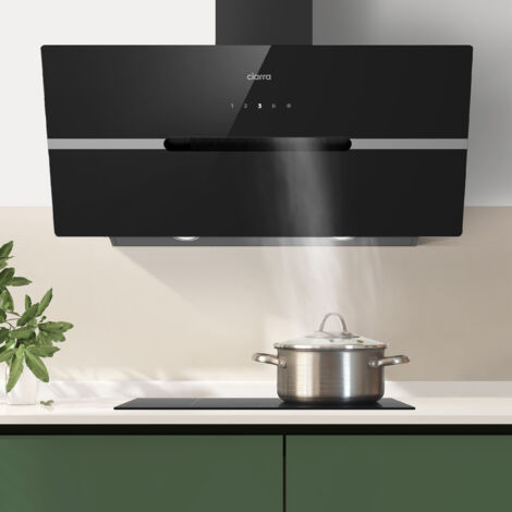 CIARRA Campana extractora 90cm  Wi-Fi Clase A+++ 4 Booster Botón táctil Negro CD9736FB