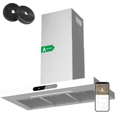 Ciarra A+++ Cappa Aspirante 90cm 650m3/h WI-FI APP Controllo Touch Booster Bianco CD9102W (1/5)