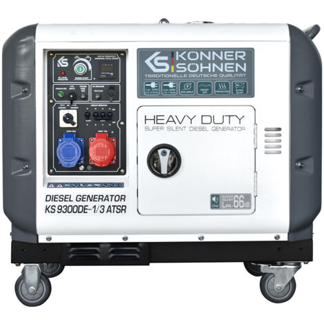 Generatore diesel Könner & Söhnen 7500 W KS 9300DE-1/3 ATSR, SYSTÈME VTS (230V/400V)