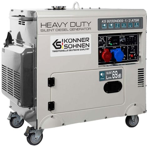 Generatore diesel KS 9200HDE-1/3 ATSR Könner & Söhnen (230V/400V), 7500 W, sistema di commutazione di fase VTS