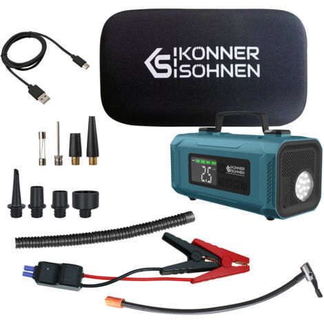 Avviatore con compressore a batteria KS JSP-2000 Könner & Söhnen, 15 V, 140 psi, 14800 mAh, 22 l/min (1/5)