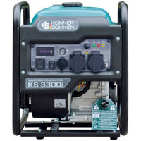 Könner & Söhnen Generatore Inverter KS 3300i, 3,3 kW, Silenzioso, Onda Sinusoidale Pura, Modalità ECO, Ideale per Campeggio, Fai-da-te e Dispositivi Elettronici Sensibili, USB Integrata