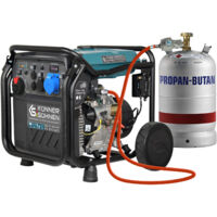 Generatore Inverter Dual Fuel Könner & Söhnen KS 8100iEG (Gas/Benzina), 8,1 kW, Avviamento Elettrico, Onda Sinusoidale Pura, Ideale per Casa, Professionisti e Dispositivi Sensibili, USB Integrata