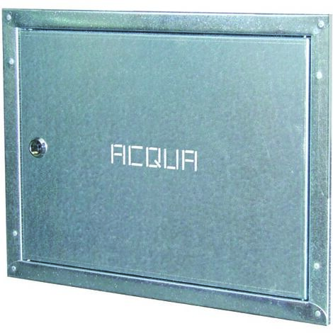 Puerta de contador de agua con marco enrasado de acero inoxidable - Alto 30 x Ancho 40 cm
