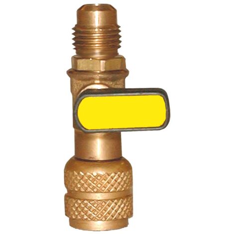 1/2 ACME F 5/16 SAE M Ventil Absperrventil 1/2 ACME F X 5/16 SAE M Für R32 Mehrwegflasche – Kältemittel-Entnahmeventil Kombi Eckventil 1 2 Zoll