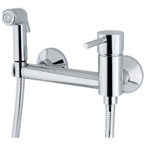 Mezclador monomando de pared de la serie EASY con cartucho de disco cerámico y teleducha higiénica. Mando corto - Idral (1/2)