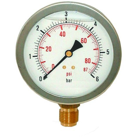 Manómetro radial en baño de glicerina ø 100 man. rad. d.100 a gly. 4 bar
