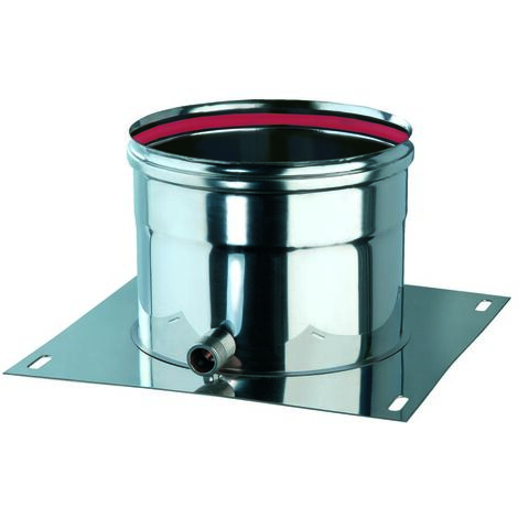 Placa base de descarga lateral f - acero inoxidable l 160 mm placa base d 120