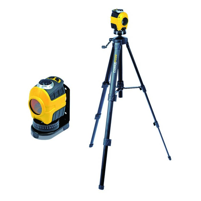 ONEVAN Laserwasserwaage Selbstnivellierende Laser Wasserwaage 4x360° Mit 16 Linien, Stativ