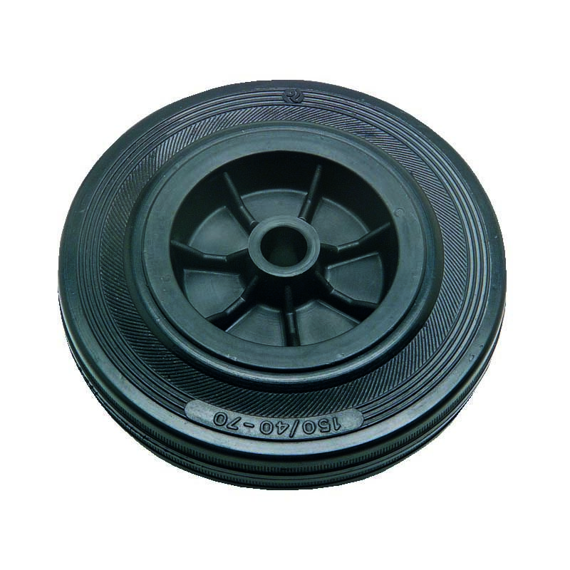 Valex Gummirad Mit Bremse 160 Mm - Drehbare Plattenhalterung, Tragkraft 145 Kg, Mit Rollenlager
