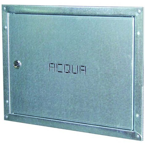 Wasserzähler Tür mit verzinktem Blech bündig Rahmen H400mm x B500mm - Idrhaus