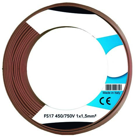 ALPTEG H07V-K Kabel 10 Mm² Braun 10 Meter - Feindrähtig, 450/750V, Für Schaltschrank & Industrie