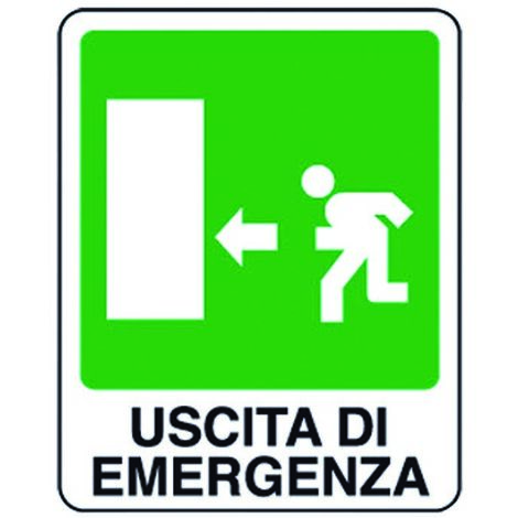 Vsafety Notausgangsschild, EN ISO 7010, 450x150 Mm, Grün/weiß, 1 Mm Kunststoff