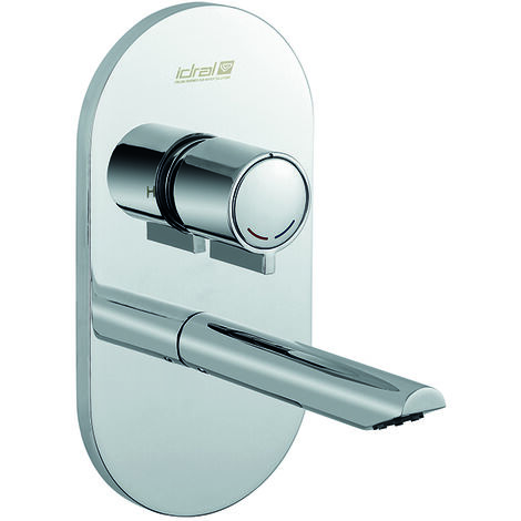 Wand-Waschtischbatterie Serie 700 mit Auslauf und Zeitschaltuhr - Idral (1/2)