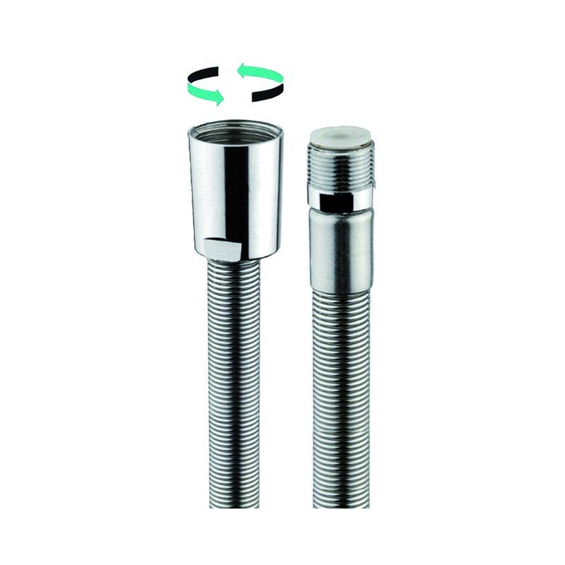 Flexible De Douche Magique L.150 Cm – Blanc – Filetage 1/2 Pouce – Fabriqué En France