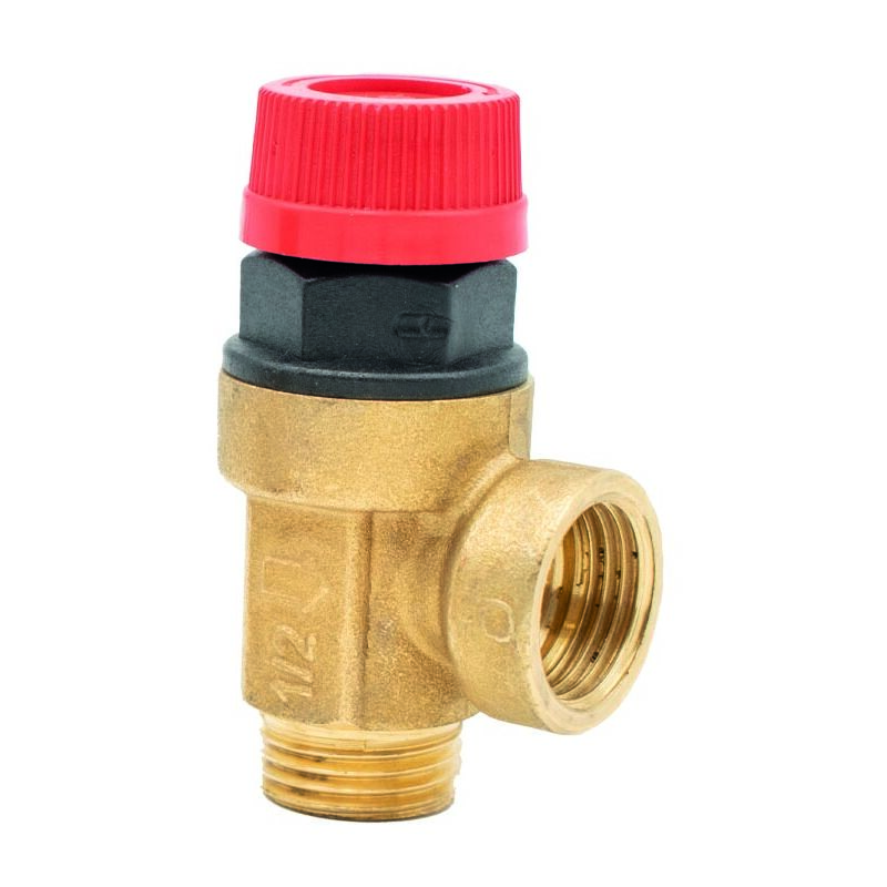 Soupape De Sécurité à Membrane En Laiton 1,27 Cm - Pour Systèmes De Chauffage Fermés (3 à 6 Bars) - Sécurité Pression