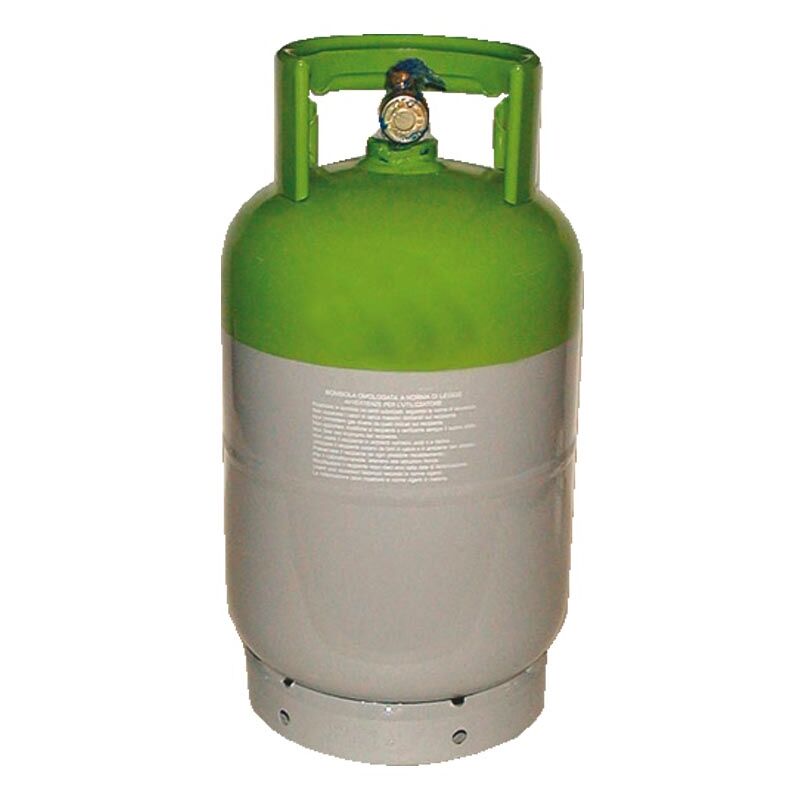 Bombola piena di gas r422b kg.10 attacco da 1/4