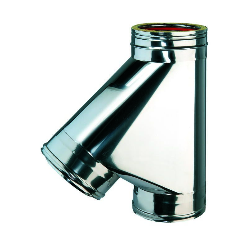 Raccordo a TEE 135° Braga Per Canna Fumaria In Acciaio INOX