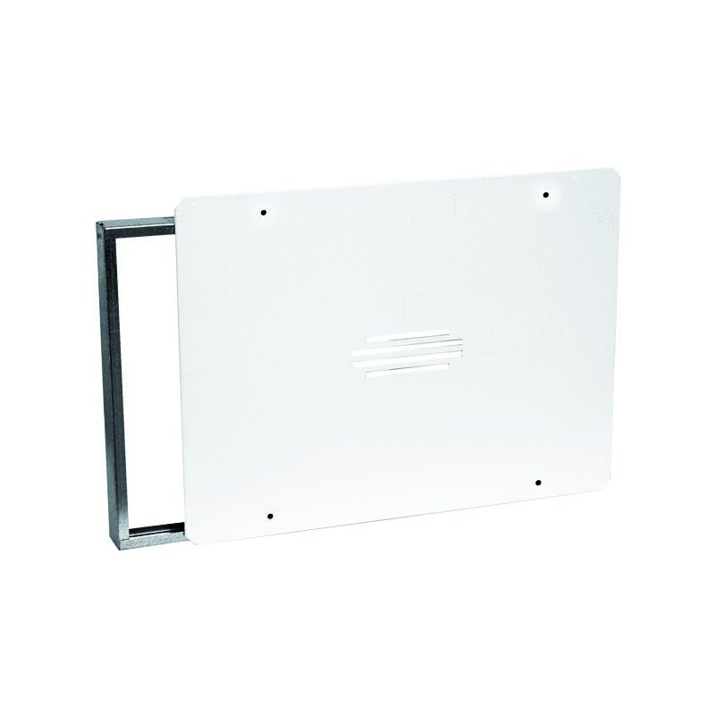 Porte en tôle prélaquée blanche pour collecteurs 27x47