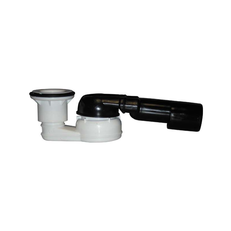 Siphon De Douche/baignoire P Trap Shallow 40 Mm - Sortie Universelle, Blanc, Pour évacuation Peu Profonde, Joint 19 Mm - 7