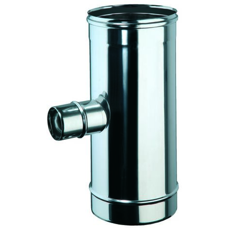 Pièce en T 90° mf - acier inoxydable réduite à ø 80 m l 244 mm