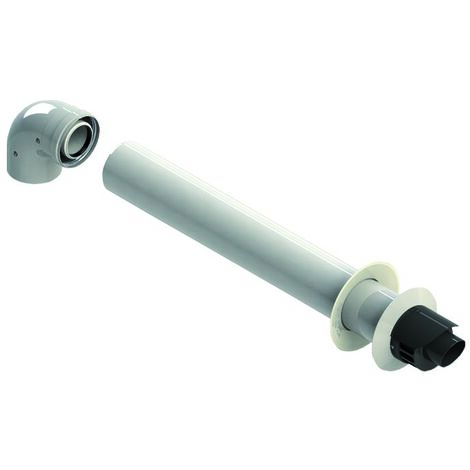 Ferrari Srl – Kit coaxial de condensation 60/100 – Évacuation pour chaudières à condensation – Tuyau 750 mm en PPS/métal – Installation facile