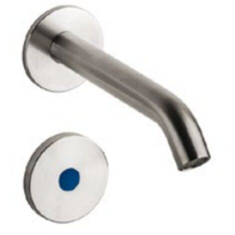 Robinet électronique encastré en AISI316L pour lavabo avec alimentation par batterie INOX série Idral I84N2-02000 Acier inoxydable (1/5)