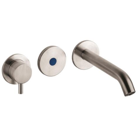 Mitigeur électronique encastré de lavabo en AISI316L avec alimentation par batterie INOX série Idral I84M2-00000 Acier inoxydable (1/4)