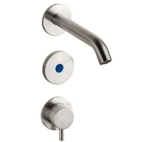 Mitigeur électronique encastré de lavabo en AISI316L avec alimentation par batterie INOX série Idral I84M2-02000 Acier inoxydable (1/4)