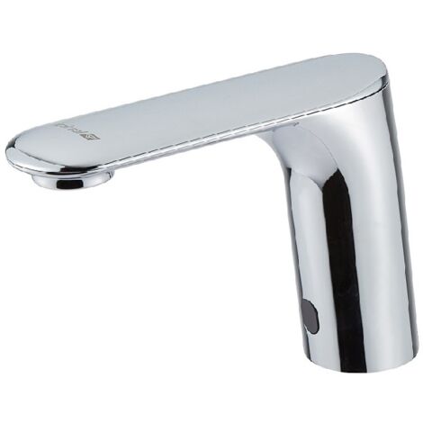 Robinetterie électronique de lavabo avec alimentation 230V, avec pré-mélangeur manuel série OTTO Idral 500.10/RPM Chromé (1/5)